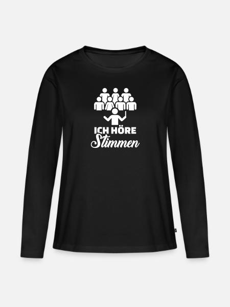 Chor - Frauen Premium Bio Langarmshirt - Schwarz
