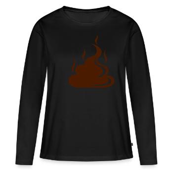 poop poop bouze 2504 - Women's Premium Organic Long Sleeve Shirt - black - Front - Julia (174cm)