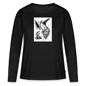 FANTASY 7 - Frauen Premium Bio Langarmshirt - Schwarz - Vorne - Julia (174cm)
