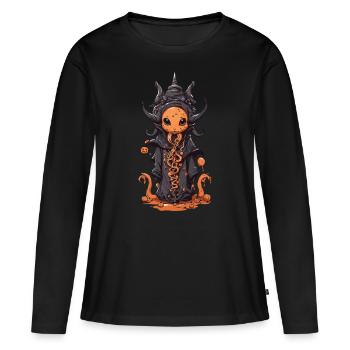 Slime Mage Kawaii Monster Magic - T-shirt manches longues Premium bio Femme - noir - Devant - Julia (174cm)