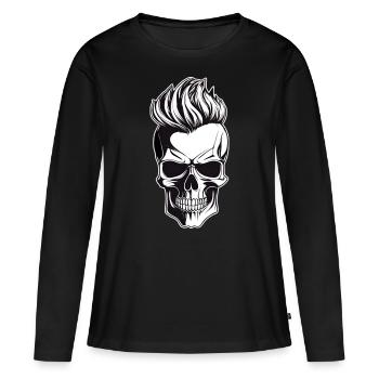 Cool garçon grossier - T-shirt manches longues Premium bio Femme - noir - Devant - Julia (174cm)