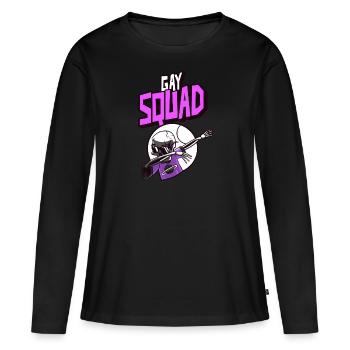 Gay squad. Gay pride. Pride month. - T-shirt manches longues Premium bio Femme - noir - Devant - Julia (174cm)
