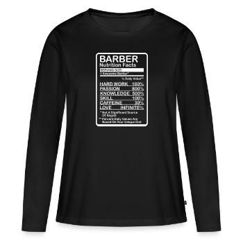 Informations nutritionnelles sur Barber - T-shirt manches longues Premium bio Femme - noir - Devant - Julia (174cm)