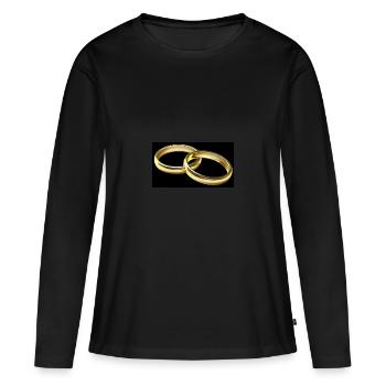 Eheringe - Frauen Premium Bio Langarmshirt - Schwarz - Vorne - Julia (174cm)