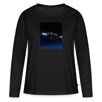 Spaceship - Women's Premium Organic Long Sleeve Shirt - black - Front - Julia (174cm)
