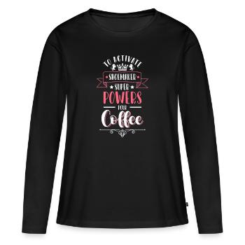 Schuster Shoe Craftsman Sole - T-shirt manches longues Premium bio Femme - noir - Devant - Julia (174cm)