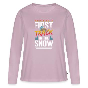 Snowboard Snow Freestyle - T-shirt manches longues Premium bio Femme - rose poudré - Devant - Julia (174cm)