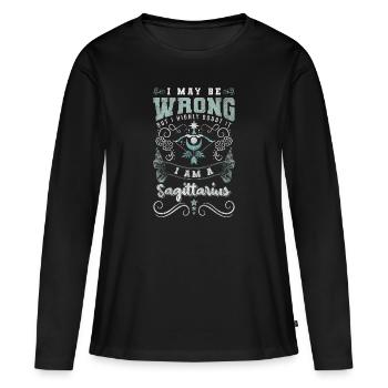 Constellation de l’horoscope - T-shirt manches longues Premium bio Femme - noir - Devant - Julia (174cm)