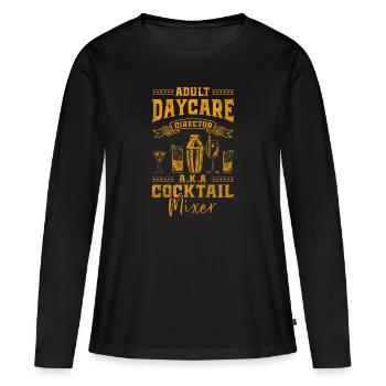 Blender Drink Mix Drinks - Women's Premium Organic Long Sleeve Shirt - black - Front - Julia (174cm)