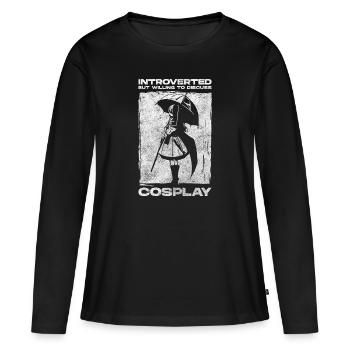 Costume Masque Passion Bande dessinée - T-shirt manches longues Premium bio Femme - noir - Devant - Julia (174cm)
