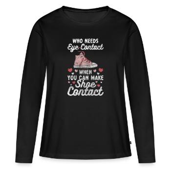 Collectionner les chaussures Trend Shopping Addicted - T-shirt manches longues Premium bio Femme - noir - Devant - Julia (174cm)