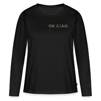 ok, ciao. - T-shirt manches longues Premium bio Femme - noir - Devant - Julia (174cm)