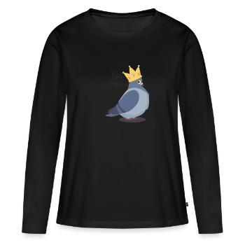 Une colombe effrontée en disant "Ew, les gens ..." Bird Nerd - T-shirt manches longues Premium bio Femme - noir - Devant - Julia (174cm)