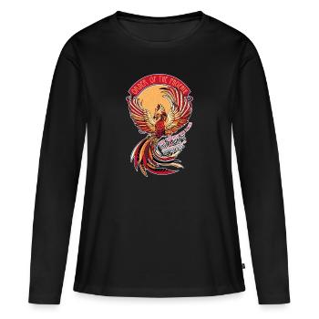 Harry Potter Fumseck phénix - T-shirt manches longues Premium bio Femme - noir - Devant - Julia (174cm)
