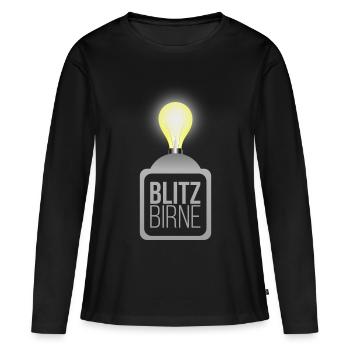 Ampoule à ampoule intelligente - T-shirt manches longues Premium bio Femme - noir - Devant - Julia (174cm)