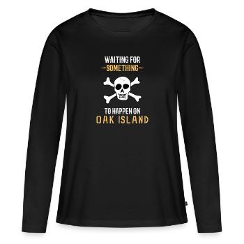 OAK ISLAND / TREASURE HUNTING: Oak Island - Women's Premium Organic Long Sleeve Shirt - black - Front - Julia (174cm)