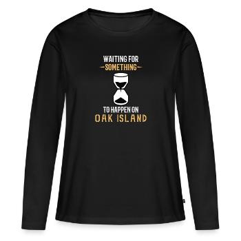 OAK ISLAND / TREASURE HUNTING: Oak Island - Women's Premium Organic Long Sleeve Shirt - black - Front - Julia (174cm)