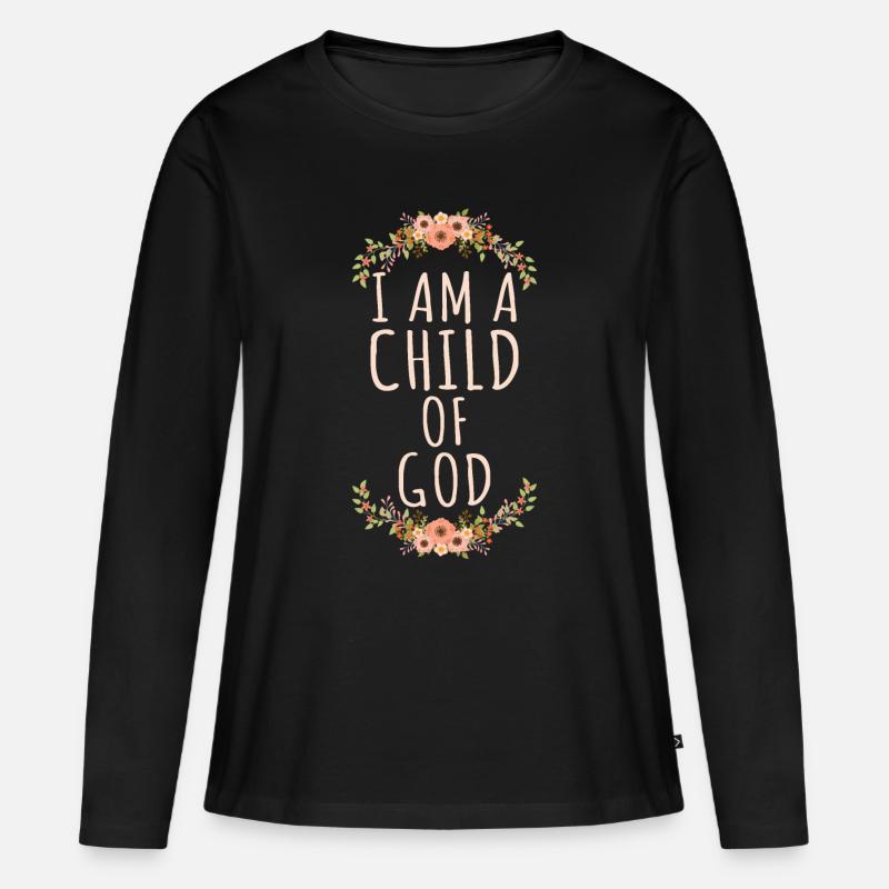 Gott Jesus Bibel Kirche Christliches Geschenk - Frauen Premium Bio Langarmshirt - Schwarz