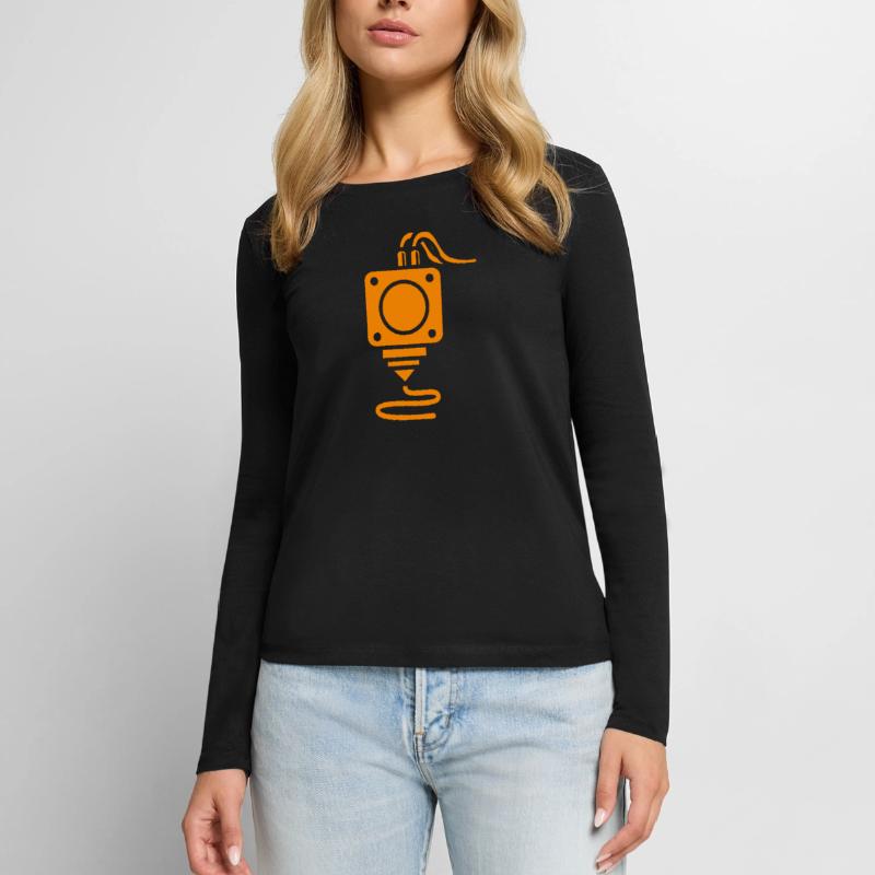 Impression 3D T-shirt manches longues Premium bio Femme