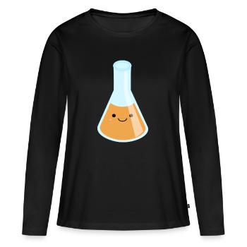 tube à essai flacon tube expérience chimie chimie chimie chimie - T-shirt manches longues Premium bio Femme - noir - Devant - Julia (174cm)