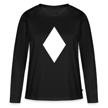Diamond Shape Geometry Gift Math - T-shirt manches longues Premium bio Femme - noir - Devant - Julia (174cm)