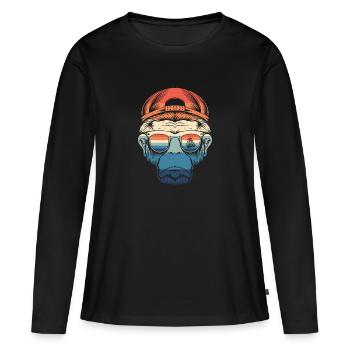 Keep moving forward - Women's Premium Organic Long Sleeve Shirt - black - Front - Julia (174cm)