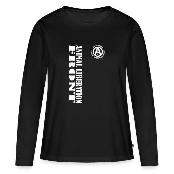 AVANT LIBERATION ANIMALE - T-shirt manches longues Premium bio Femme - noir - Devant - Julia (174cm)