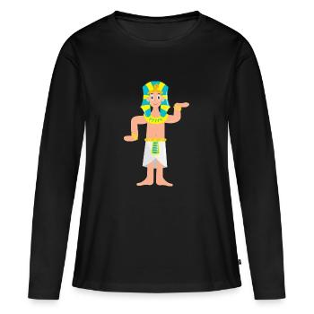 Pharaoh - Women's Premium Organic Long Sleeve Shirt - black - Front - Julia (174cm)