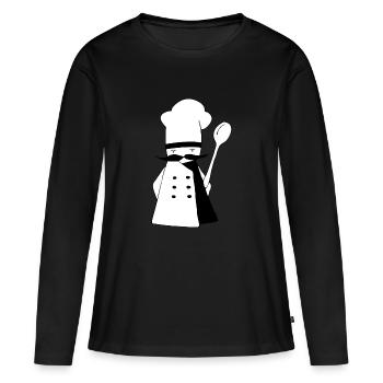 Cuire - T-shirt manches longues Premium bio Femme - noir - Devant - Julia (174cm)