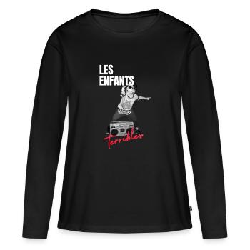 les enfants terribles Kevin - T-shirt manches longues Premium bio Femme - noir - Devant - Julia (174cm)
