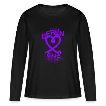 Tempelhofer Feld skate - Frauen Premium Bio Langarmshirt - Schwarz - Vorne - Julia (174cm)