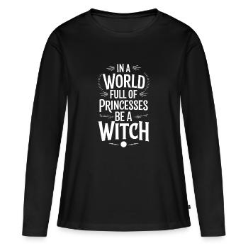 Soyez différent, soyez magique ! - T-shirt manches longues Premium bio Femme - noir - Devant - Julia (174cm)