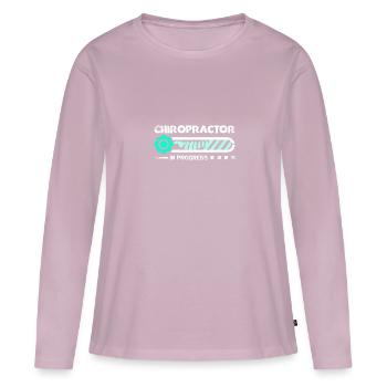 Chiropractor in progress - Women's Premium Organic Long Sleeve Shirt - dusky pink - Front - Julia (174cm)