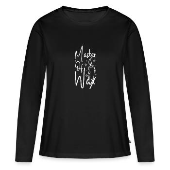 Maître de la cire, fabrication de bougies - T-shirt manches longues Premium bio Femme - noir - Devant - Julia (174cm)