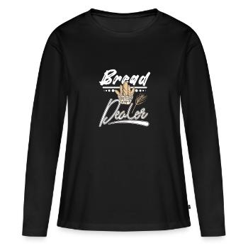 Marchand de pain de boulangerie - T-shirt manches longues Premium bio Femme - noir - Devant - Julia (174cm)