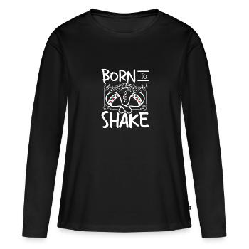 Né pour secouer les maracas - T-shirt manches longues Premium bio Femme - noir - Devant - Julia (174cm)