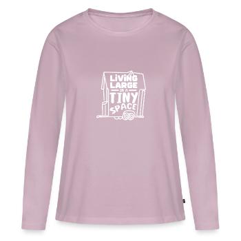 Tiny house living large in a tiny space - Women's Premium Organic Long Sleeve Shirt - dusky pink - Front - Julia (174cm)