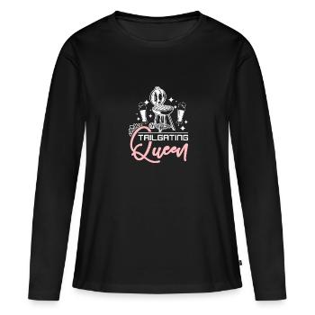 Fille Talonnage Reine - T-shirt manches longues Premium bio Femme - noir - Devant - Julia (174cm)