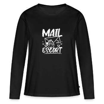 Funny Mail lady Mail escort - Frauen Premium Bio Langarmshirt - Schwarz - Vorne - Julia (174cm)