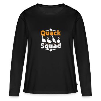 Escouade de charlatans de canards de Pékin - T-shirt manches longues Premium bio Femme - noir - Devant - Julia (174cm)