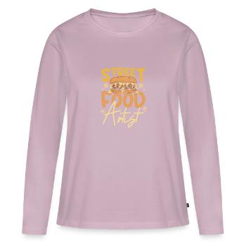Philly Cheesesteak Street Food Artist - Women's Premium Organic Long Sleeve Shirt - dusky pink - Front - Julia (174cm)