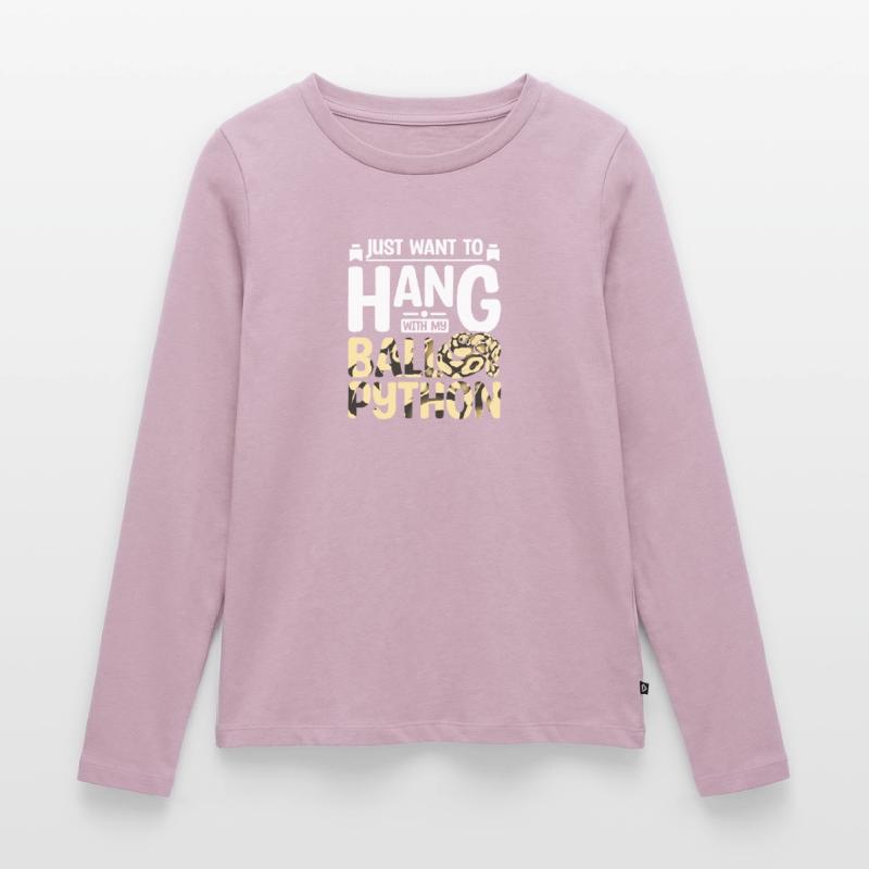 Je veux juste passer du temps avec mon python royal T-shirt manches longues Premium bio Femme