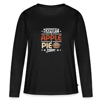 Expert Apple pie maker - Frauen Premium Bio Langarmshirt - Schwarz - Vorne - Julia (174cm)