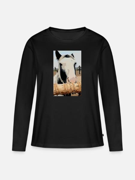 Sweet Tinker Pony - Frauen Premium Bio Langarmshirt - Schwarz