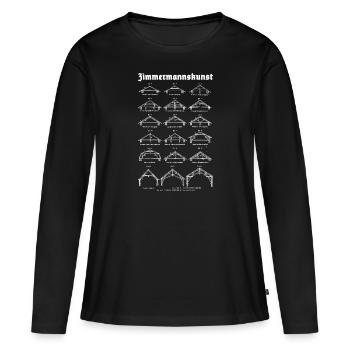 Carpenter Carpenter Tradition Carpentry - Women's Premium Organic Long Sleeve Shirt - black - Front - Julia (174cm)