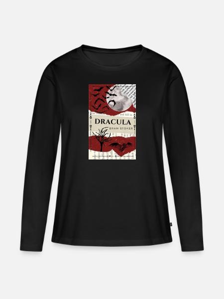 Dracula - Bram Stoker - Frauen Premium Bio Langarmshirt - Schwarz