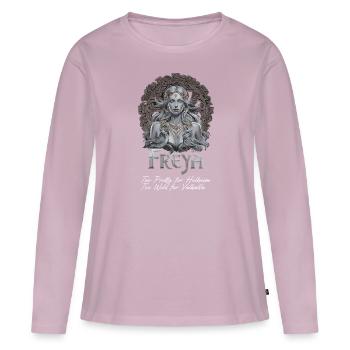 Wikinger mythische nordische Göttin Freya Kunst - Frauen Premium Bio Langarmshirt - Altrosa - Vorne - Julia (174cm)