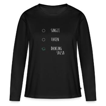 Danseuse de salsa Danseuse - T-shirt manches longues Premium bio Femme - noir - Devant - Julia (174cm)