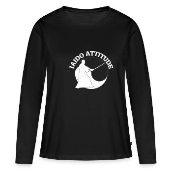 Iaido - T-shirt manches longues Premium bio Femme - noir - Devant - Julia (174cm)