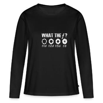 Fotograf - Frauen Premium Bio Langarmshirt - Schwarz - Vorne - Julia (174cm)